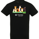 STURN T-SHIRT UNISEX SCOLLO A V NERO