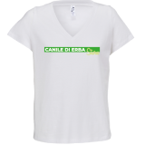 STURN T-SHIRT DONNA SCOLLO A V  BIANCO