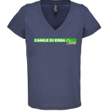 STURN T-SHIRT DONNA SCOLLO A V BLU SCURO