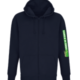 STURN FELPA UNISEX ZIP E CAPPUCCIO FELPATA BLU SCURO
