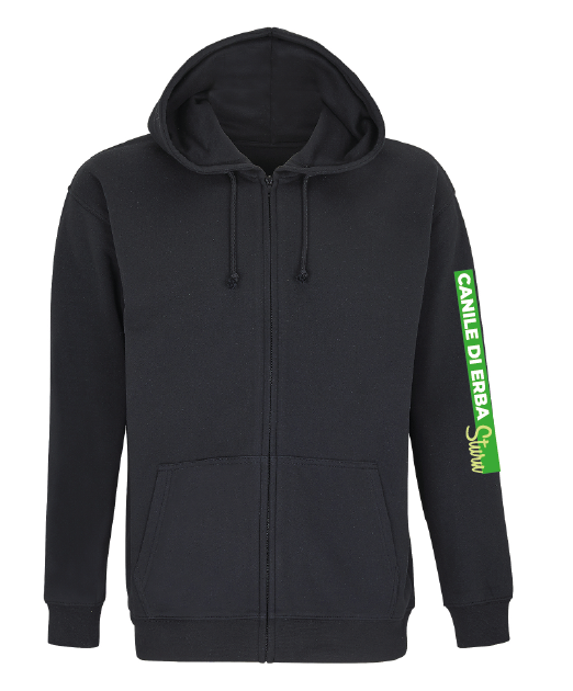 felpa zip capp felpata NERO-01