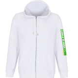STURN FELPA UNISEX ZIP E CAPPUCCIO NON FELPATA BIANCO