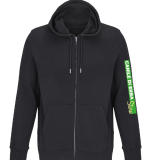 STURN FELPA UNISEX ZIP E CAPPUCCIO NON FELPATA NERO